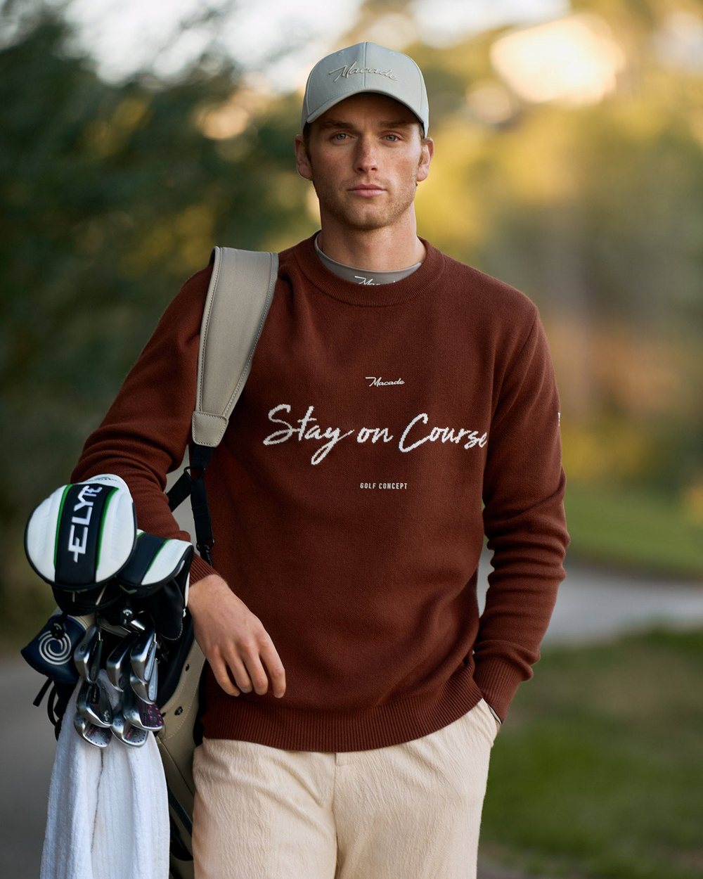 Macade TX Intarsia Knit Crewneck Rust · view 1 of 4