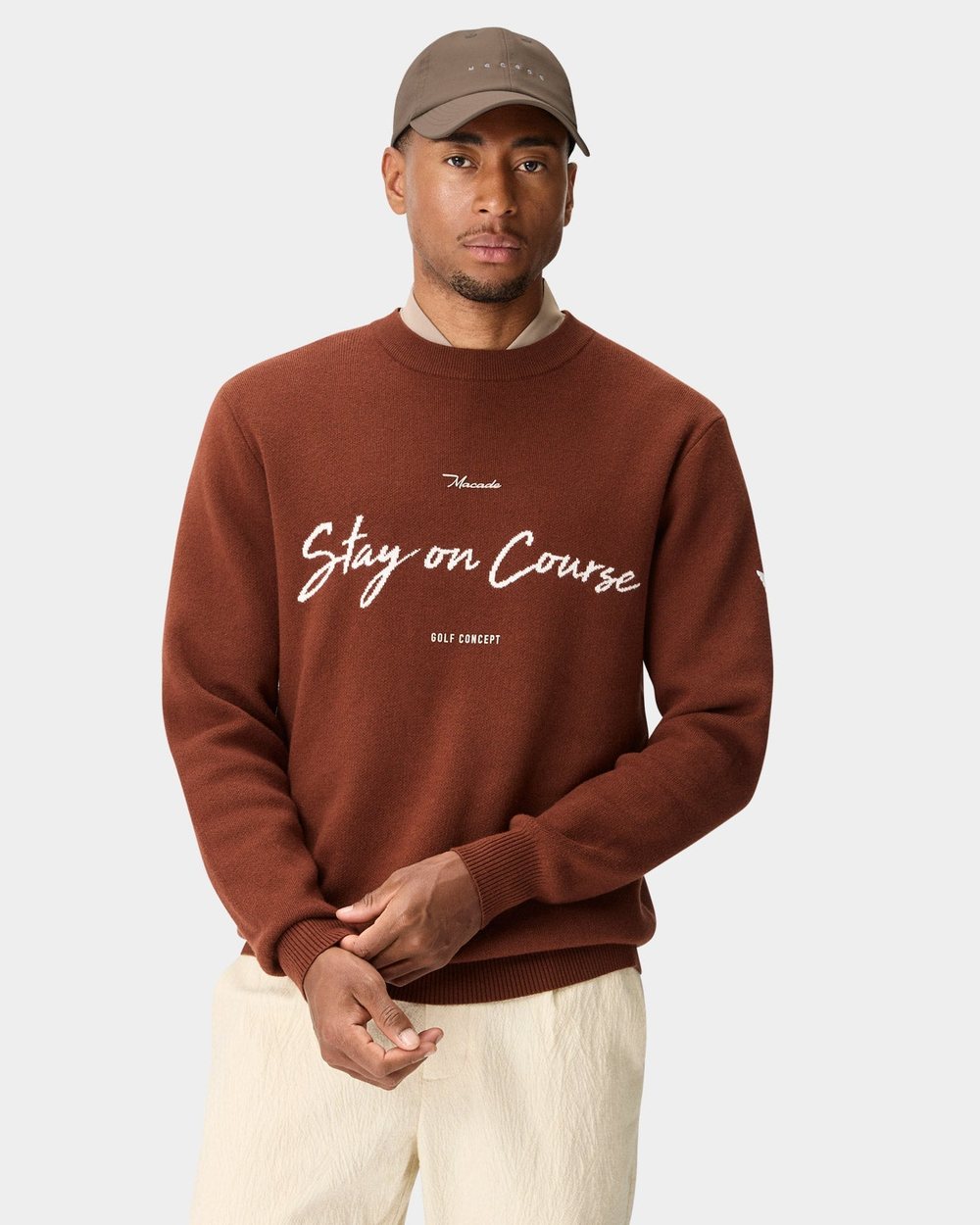 Macade TX Intarsia Knit Crewneck Rust · view 3 of 4