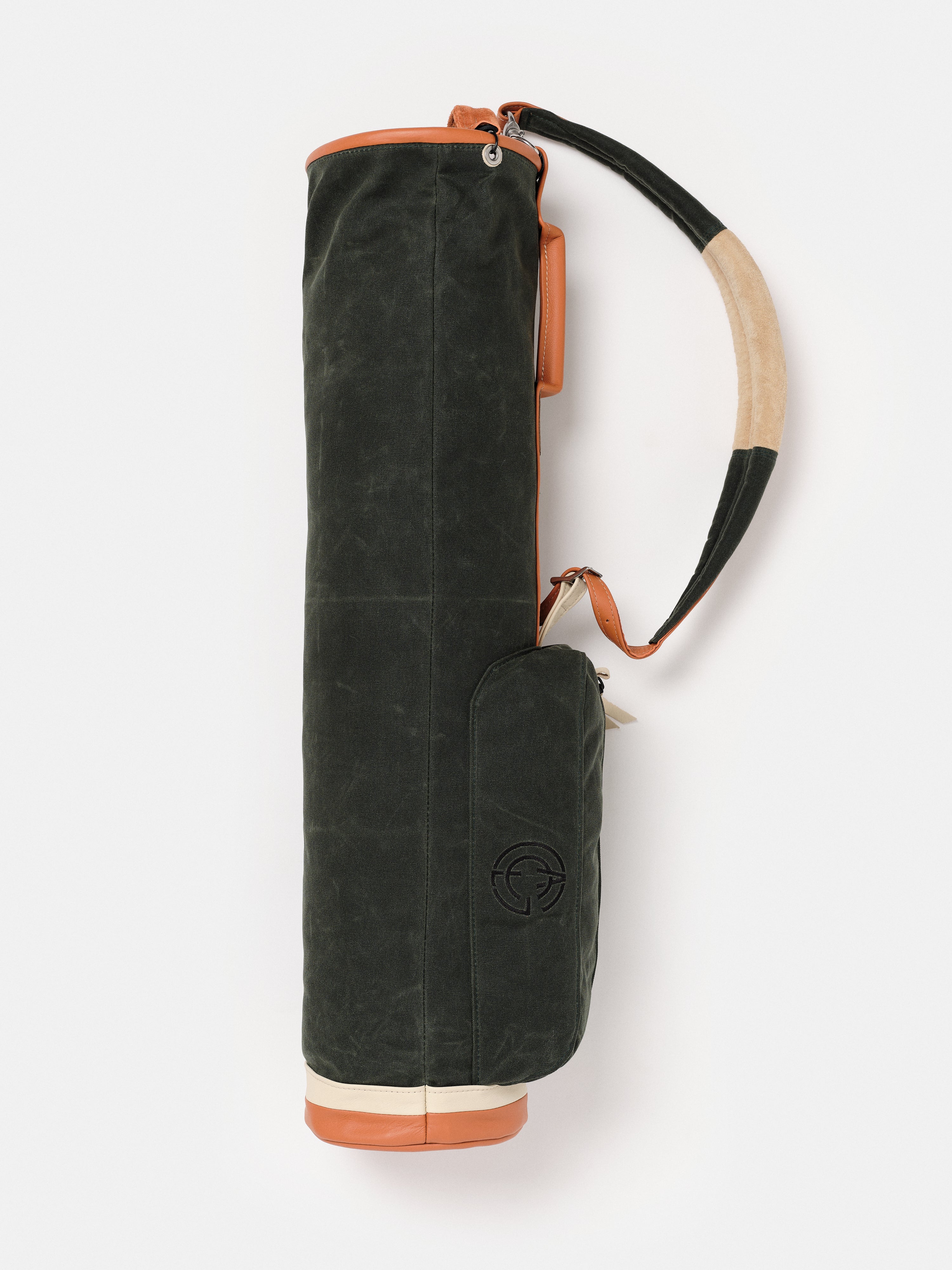MacKenzie x ACL Golf carry bag in dark green waxed canvas · view 3 of 4