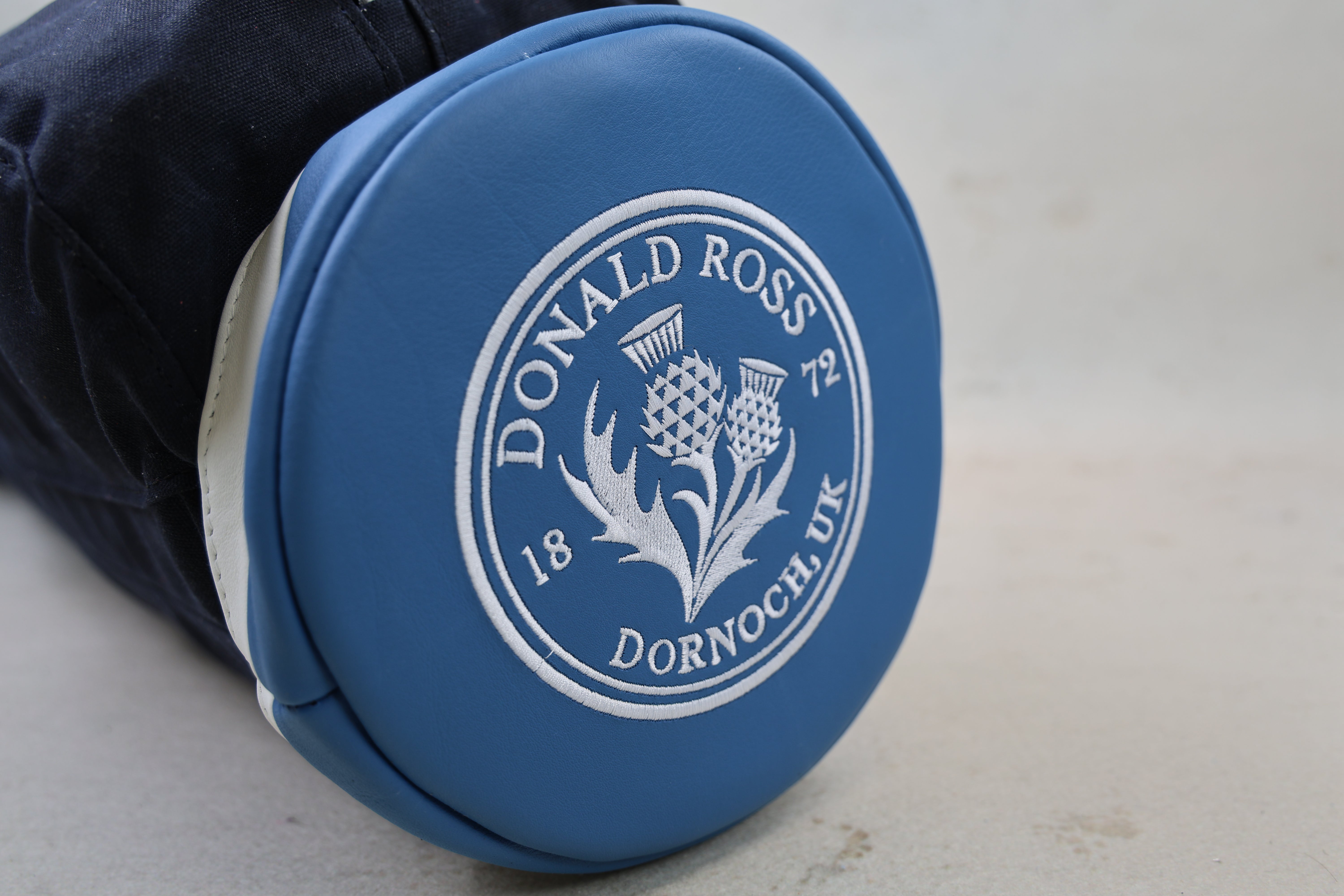 Donald Ross x MacKenzie carry bag II in navy canvas · view 3 of 3