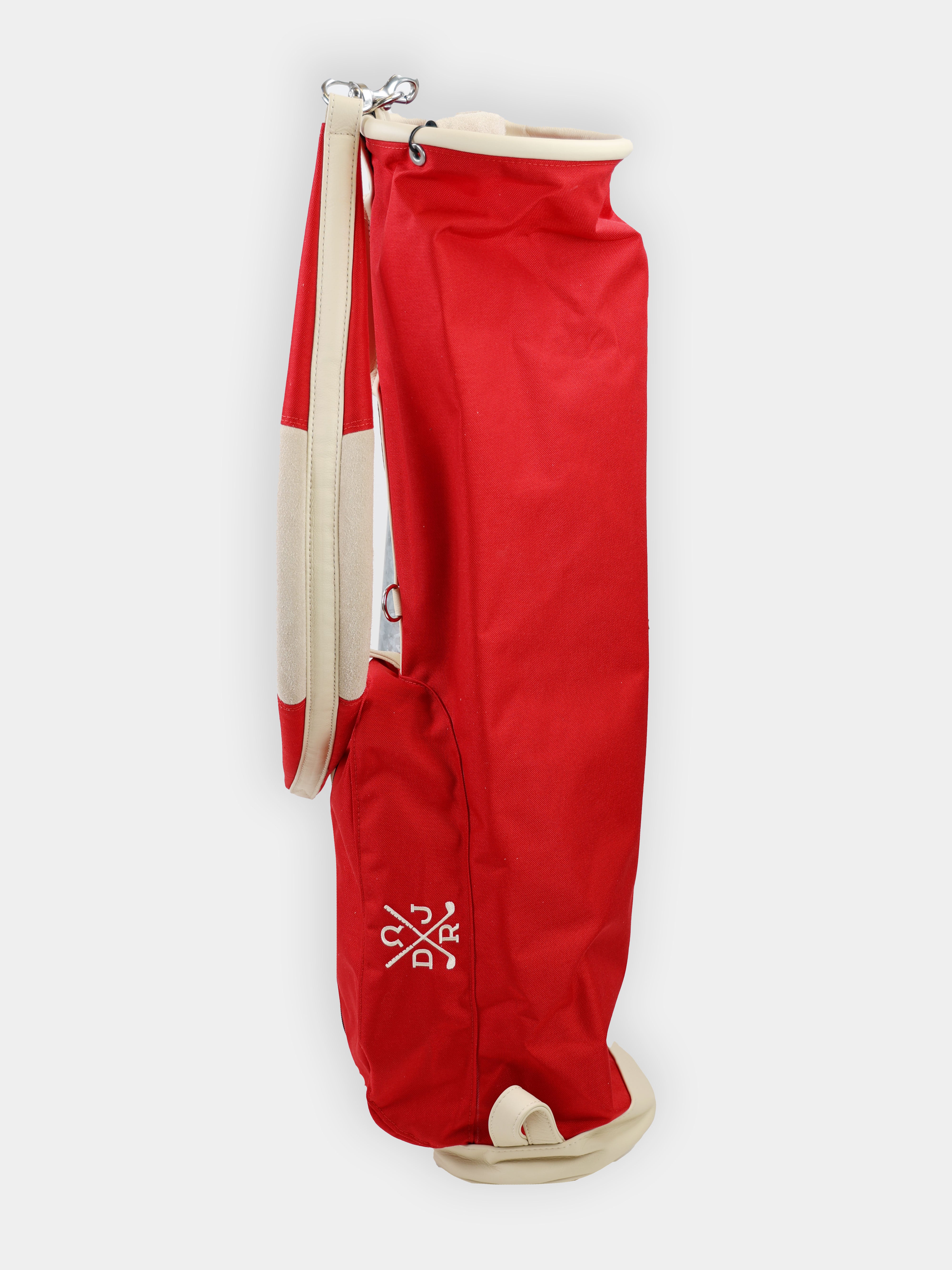 Donald Ross x MacKenzie carry bag in red waxed canvas · view 2 of 2