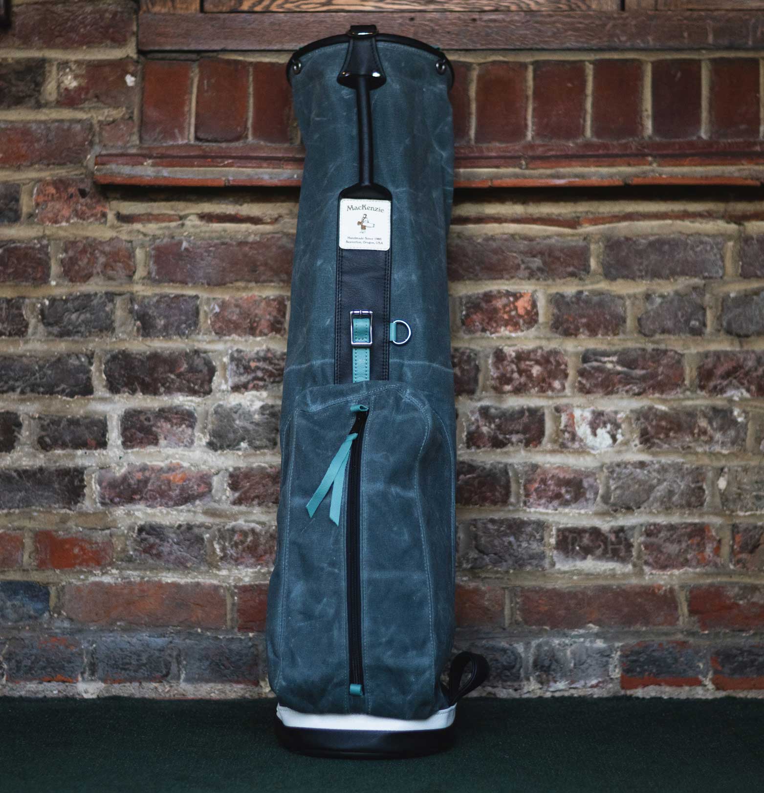Fyfe Golf 22nd Edition MacKenzie bag in charcoal waxed canvas · view 1 of 6