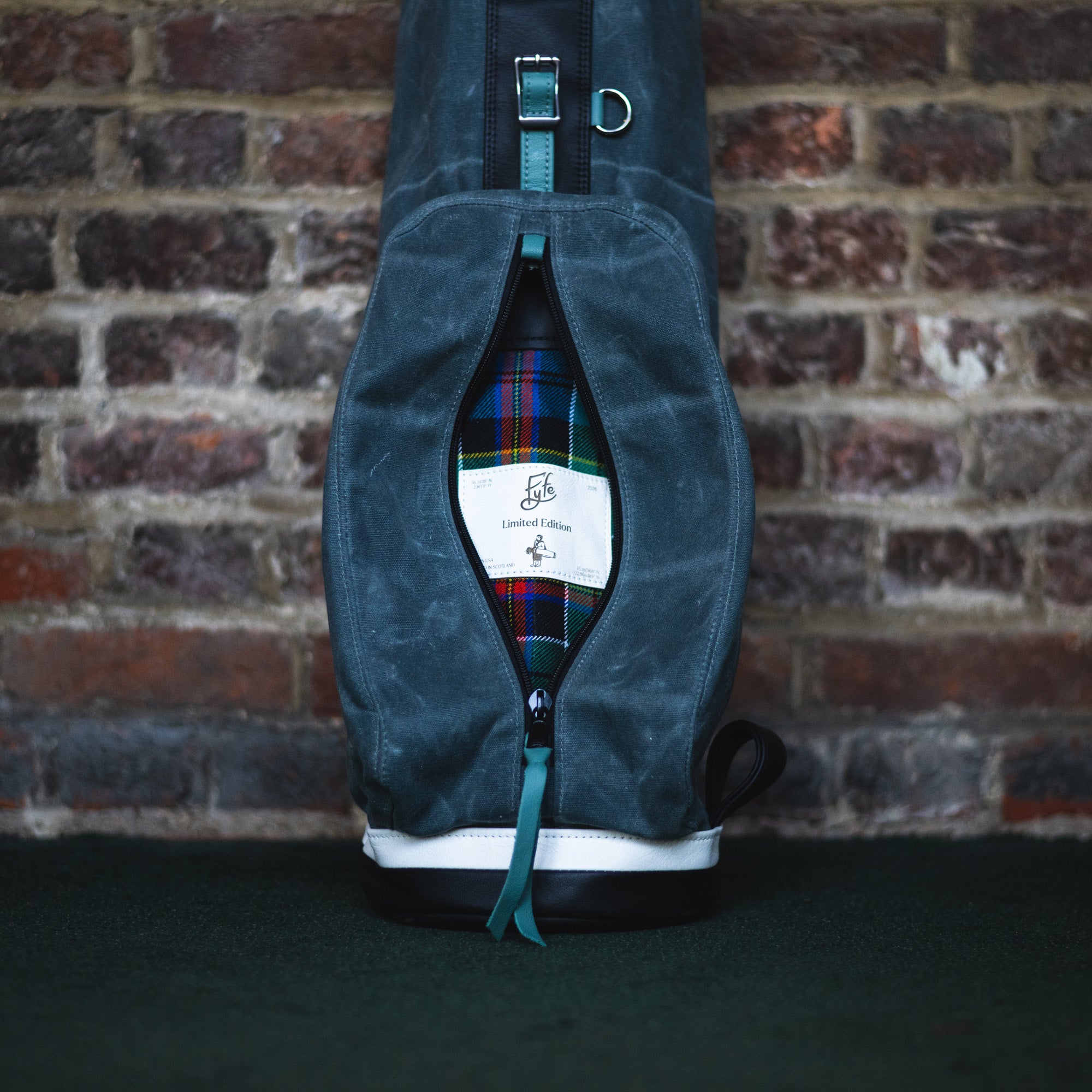 Fyfe Golf 22nd Edition MacKenzie bag in charcoal waxed canvas · view 2 of 6