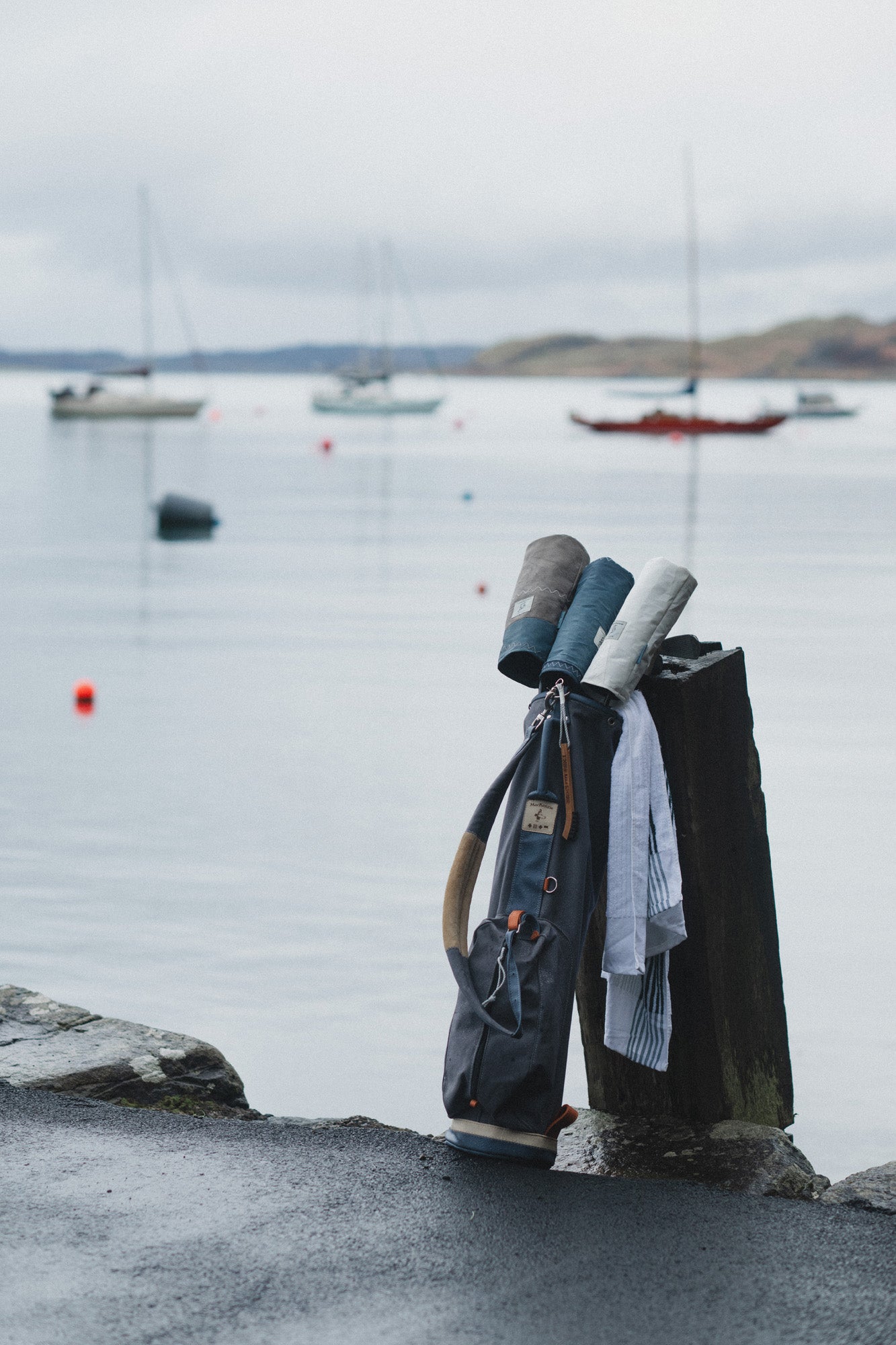 Fyfe Golf 20th Edition MacKenzie bag in heaven blue waxed canvas · view 4 of 5