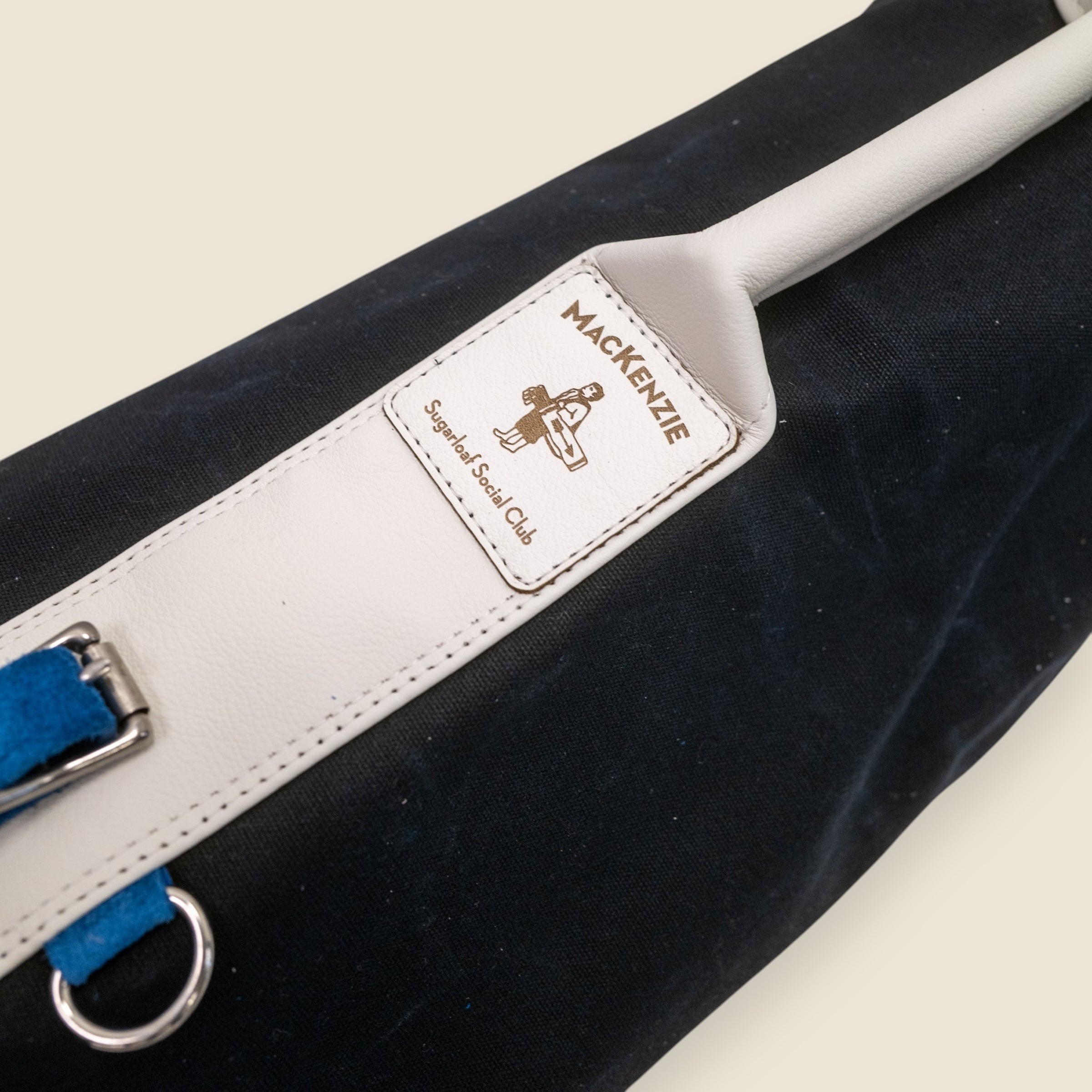 SSC x MacKenzie Double Seve golf bag in black waxed canvas · view 4 of 6