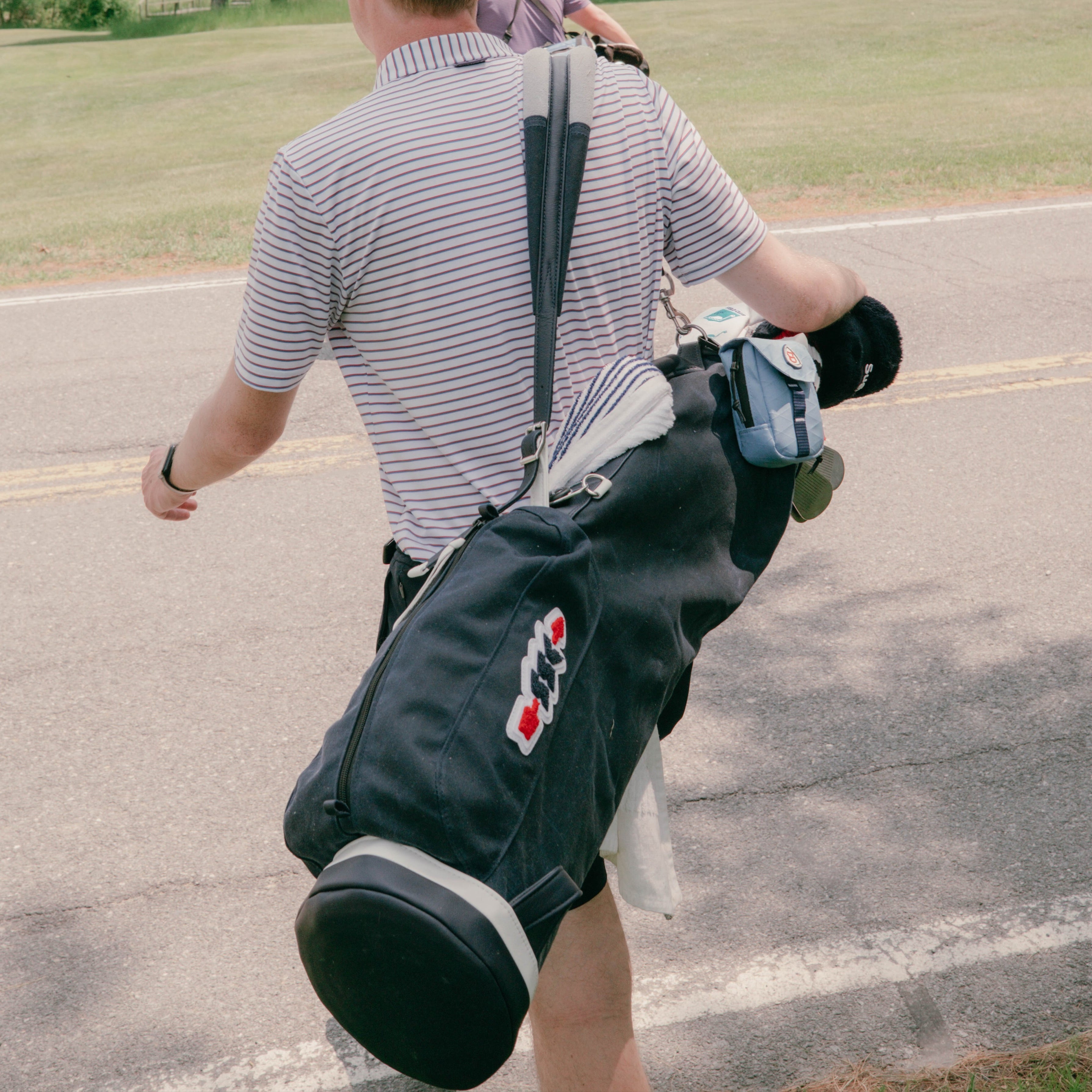 SSC x MacKenzie golf bag in canvas with chenille arrow patch · view 4 of 6