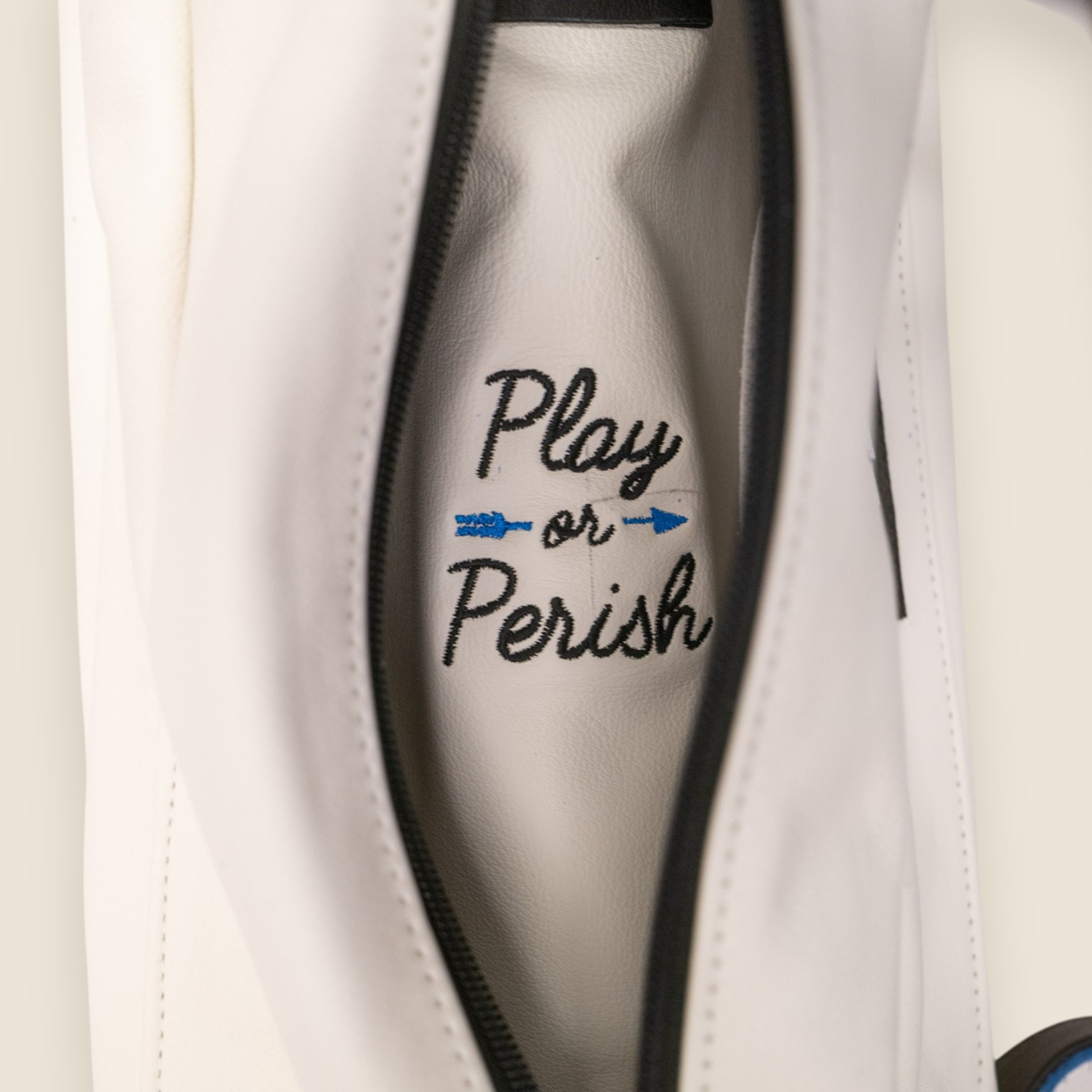 SSC x MacKenzie white leather Double Seve golf bag · view 4 of 6