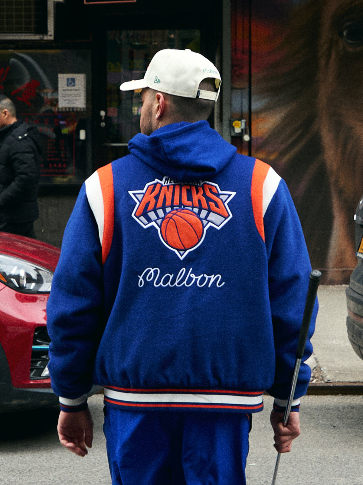 Knicks The Garden Varsity Jacket — Malbon high-ticket item