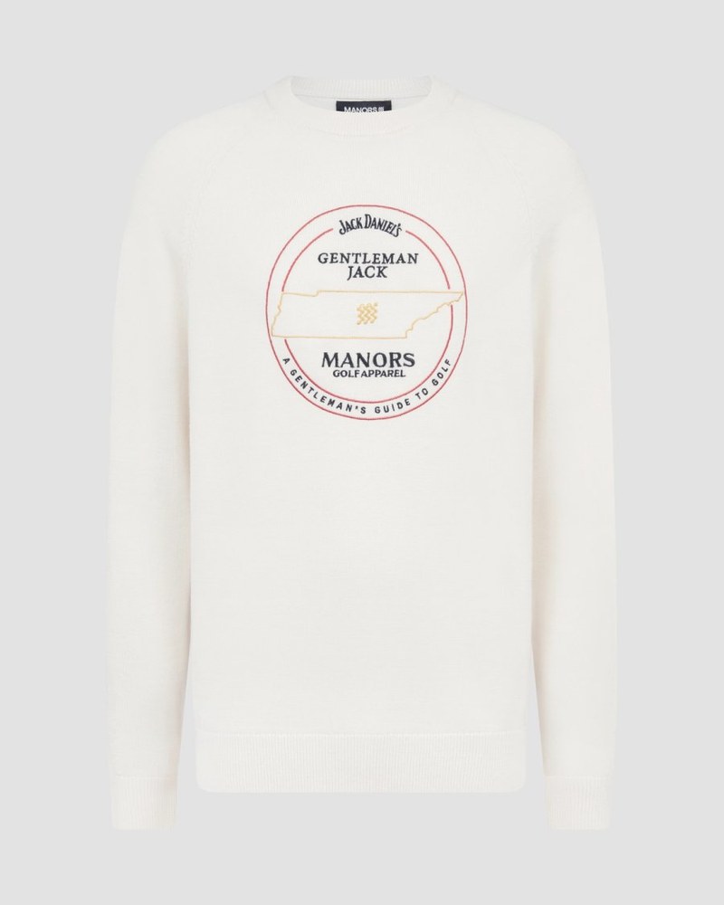 Gentleman Jack x Manors merino crewneck in antique