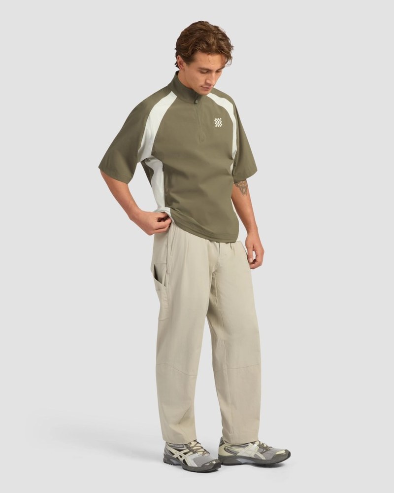 Manors tour shirt in dark olive