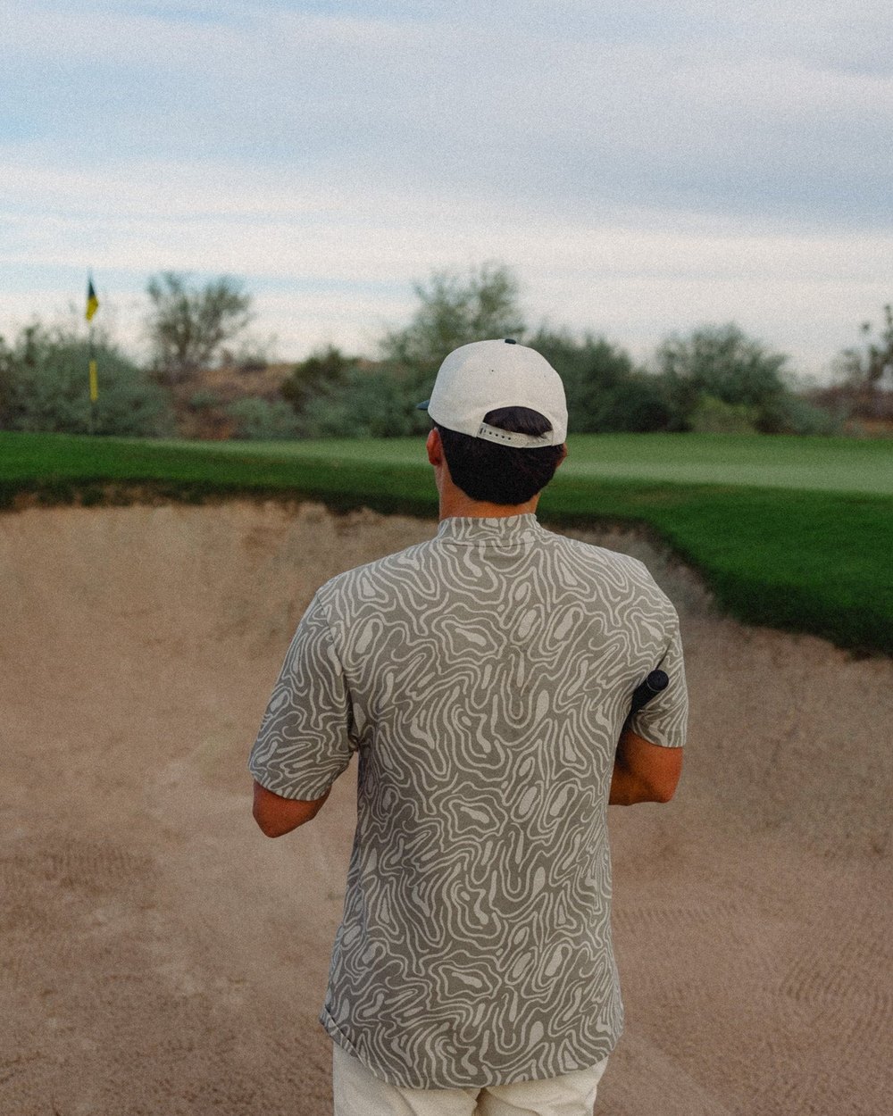 Mantra Pique Mock Neck, Sand Trap · view 3 of 4