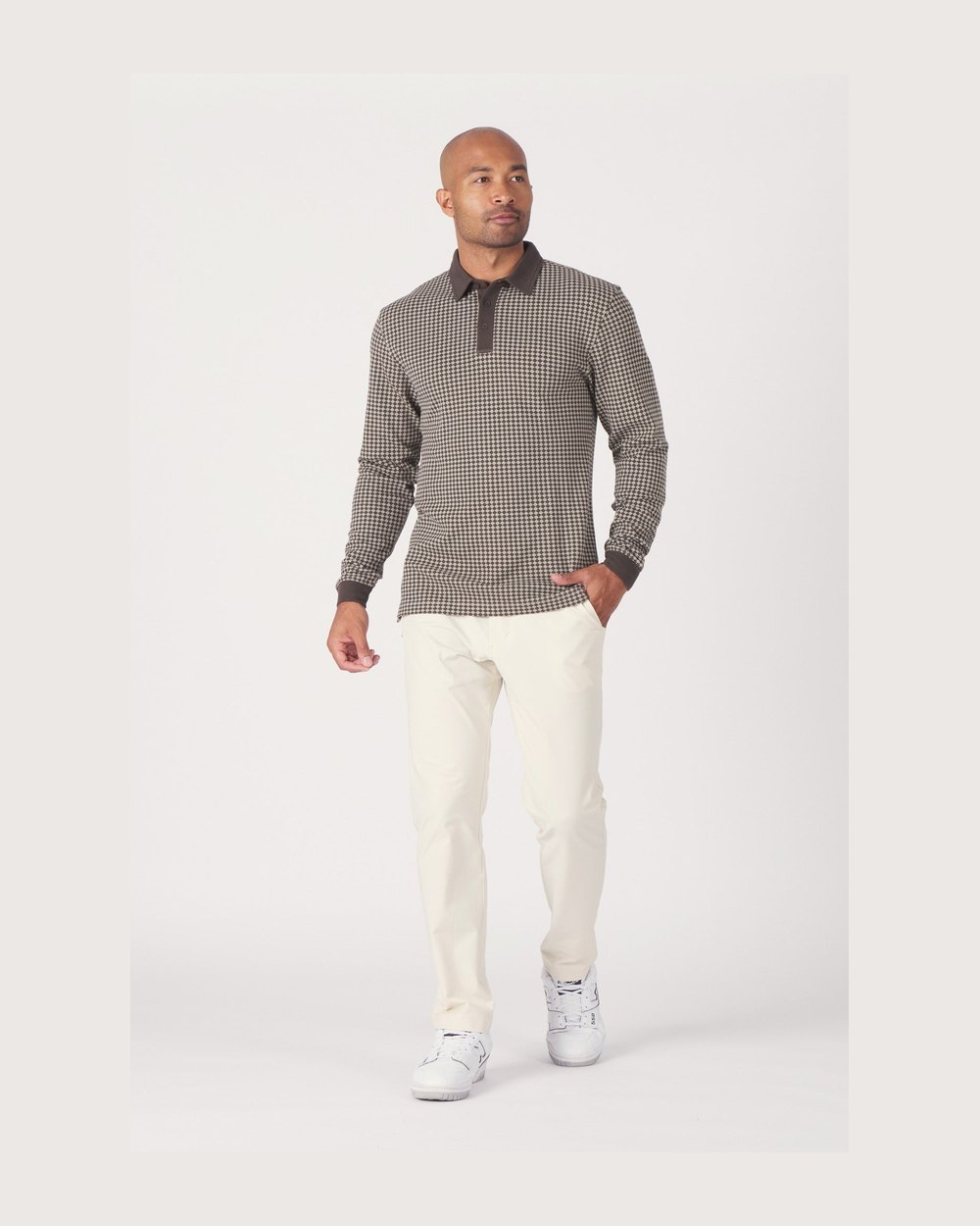 Mantra Pique Polo L/S, Checkerboard · view 2 of 4