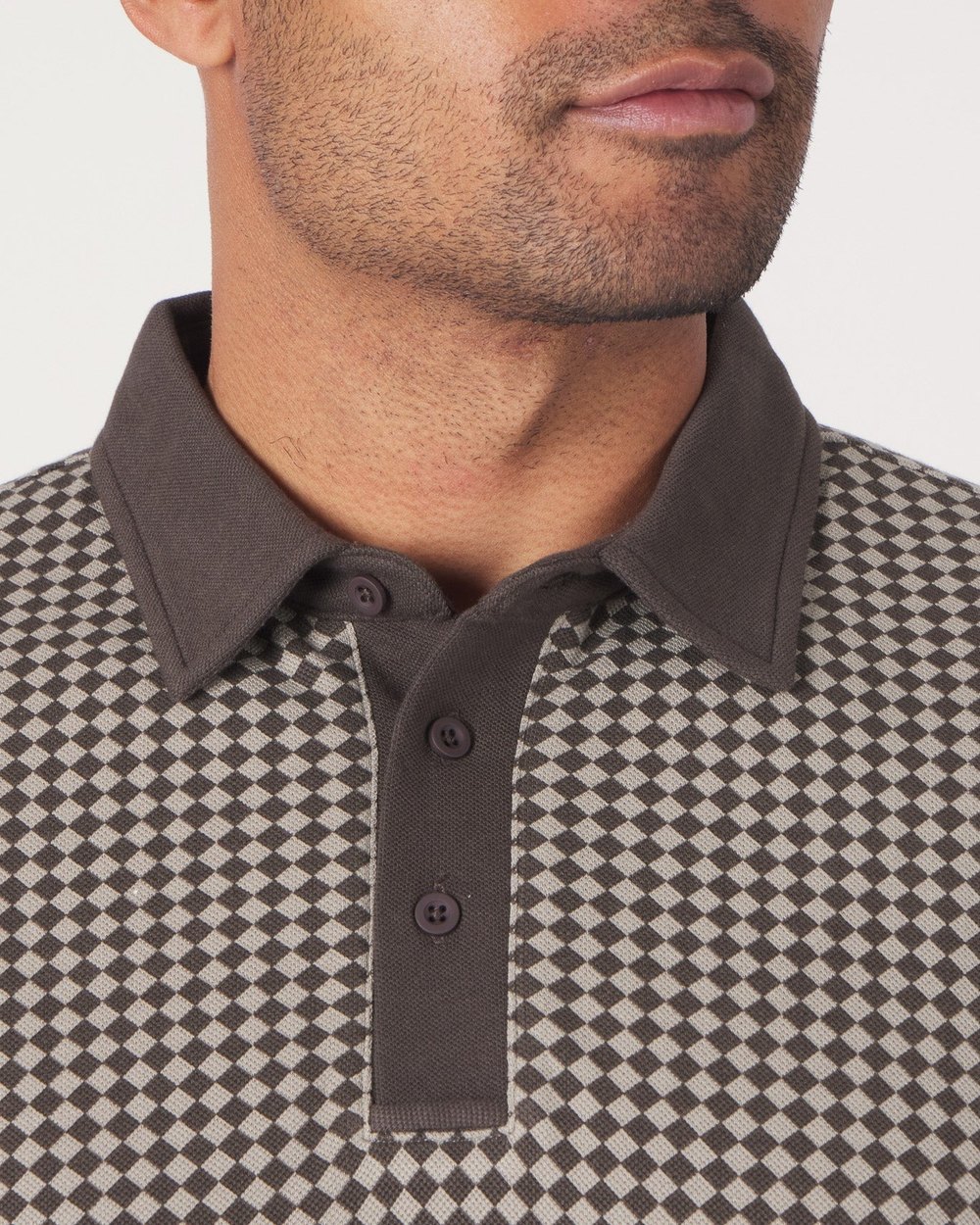 Mantra Pique Polo L/S, Checkerboard · view 4 of 4