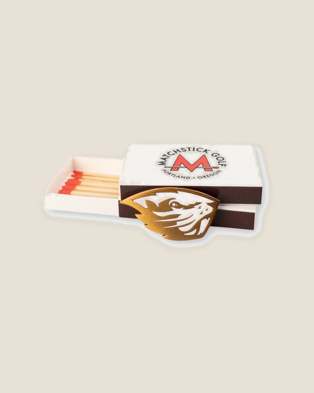 Matchstick Golf Oregon State Beaver, Brushed Gold · view 4 of 4
