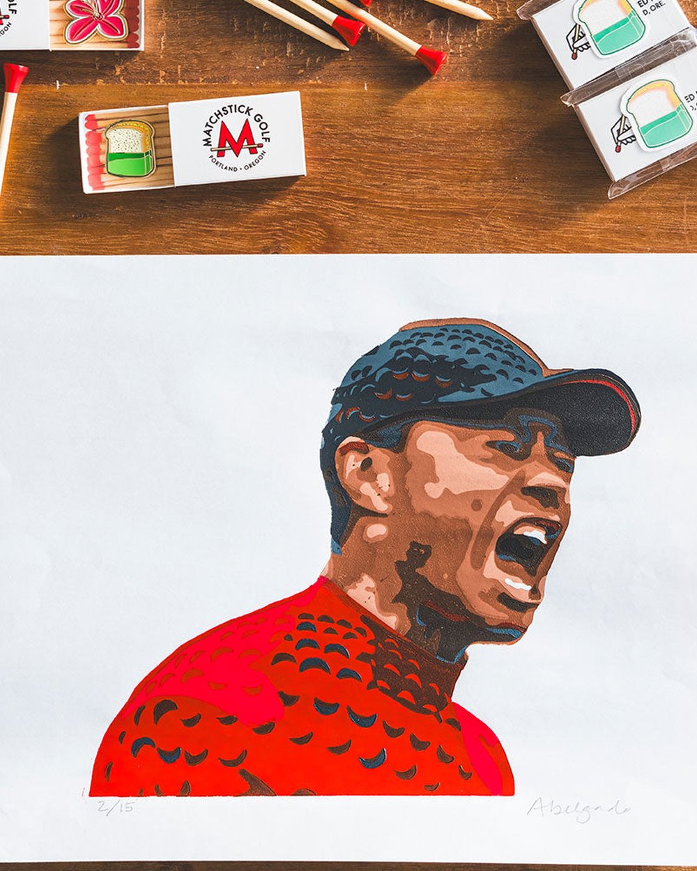 Matchstick Golf Tiger Roar Relief Print · view 3 of 3