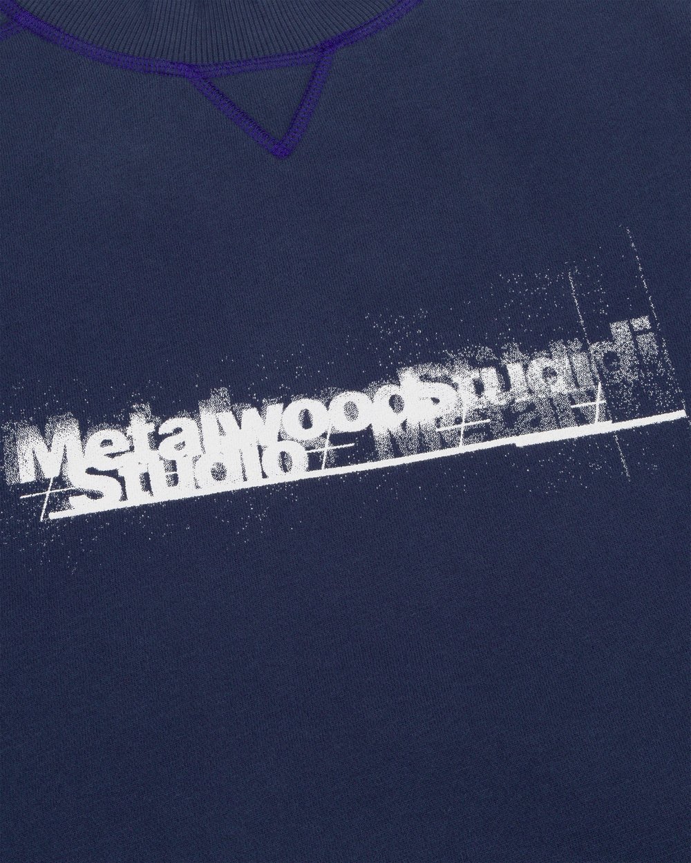 Metalwood Studio Contrast Stitch Mock Neck Sweatshirt · view 5 of 7