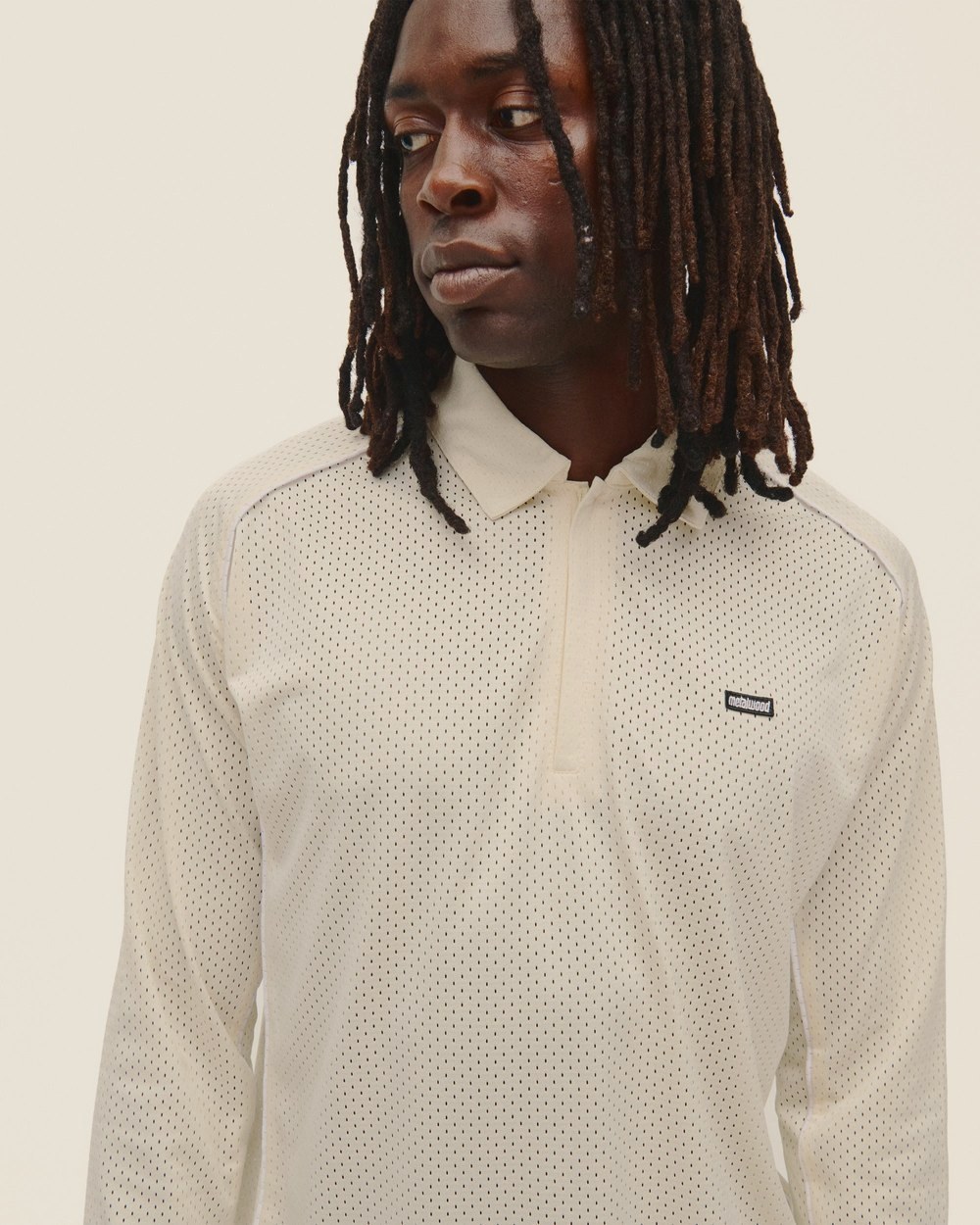 Metalwood Studio Piped Longsleeve Quarter Zip Polo · view 6 of 8
