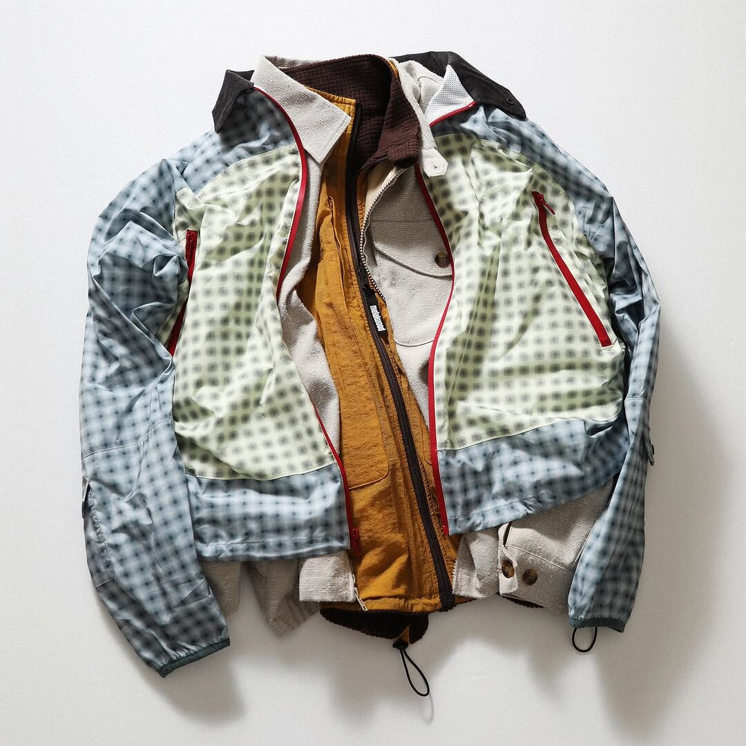Metalwood gingham jacket layout
