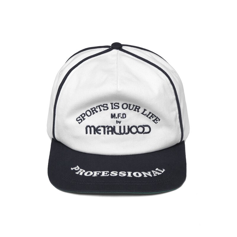 Metalwood Studio — Professional Piping Snapback in White &middot; view 1 of 1