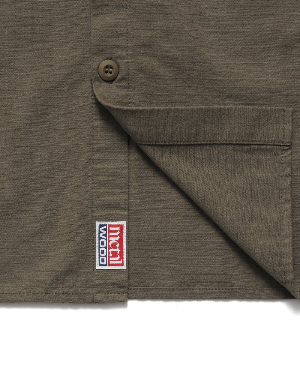 Paneled Work Shirt — Olive — Metalwood Studio · view 2 of 4