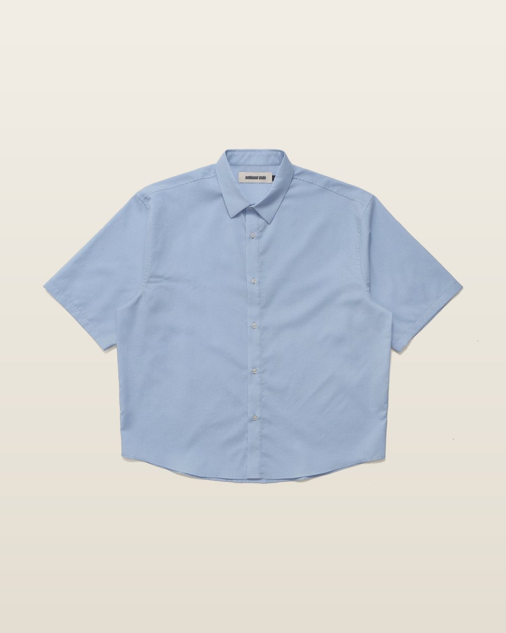 Micro Grid Button Up — Sky — Metalwood Studio · view 1 of 4