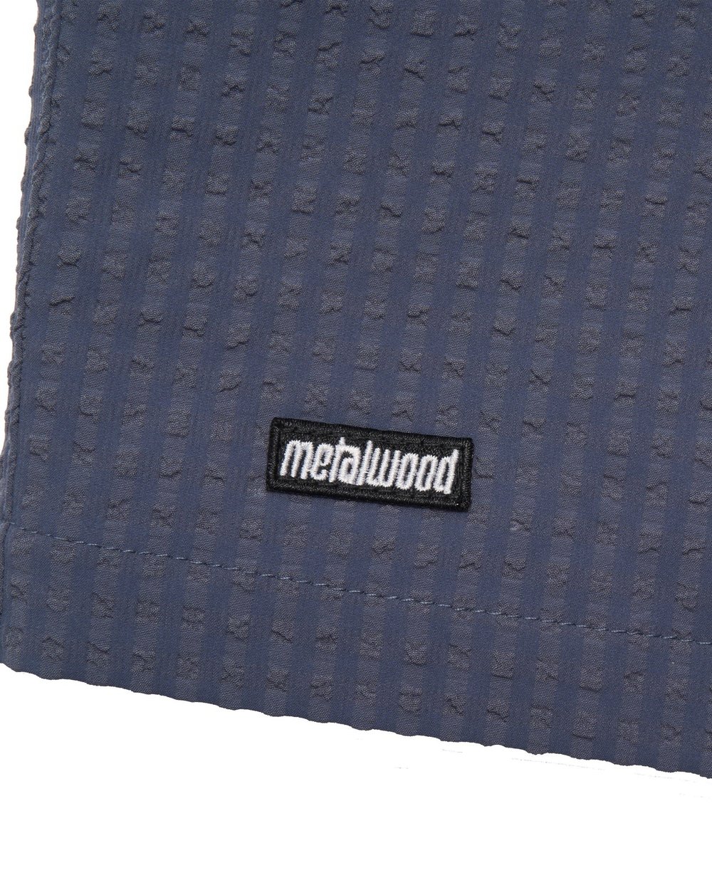 Seersucker Spa Short — Navy — Metalwood Studio · view 2 of 3