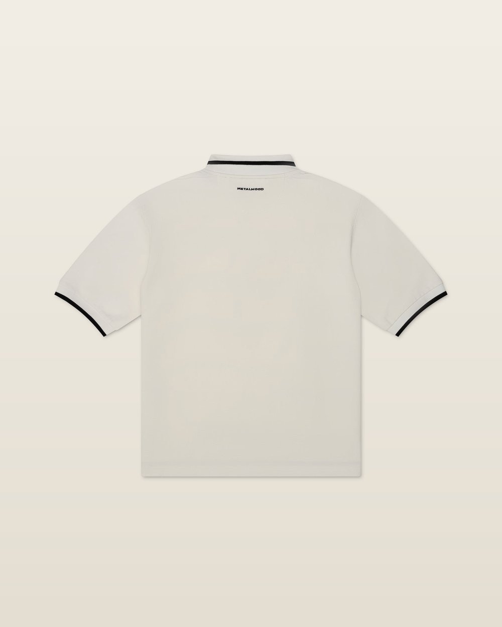 Metalwood Studio — World Class Zip Polo in White · view 2 of 3