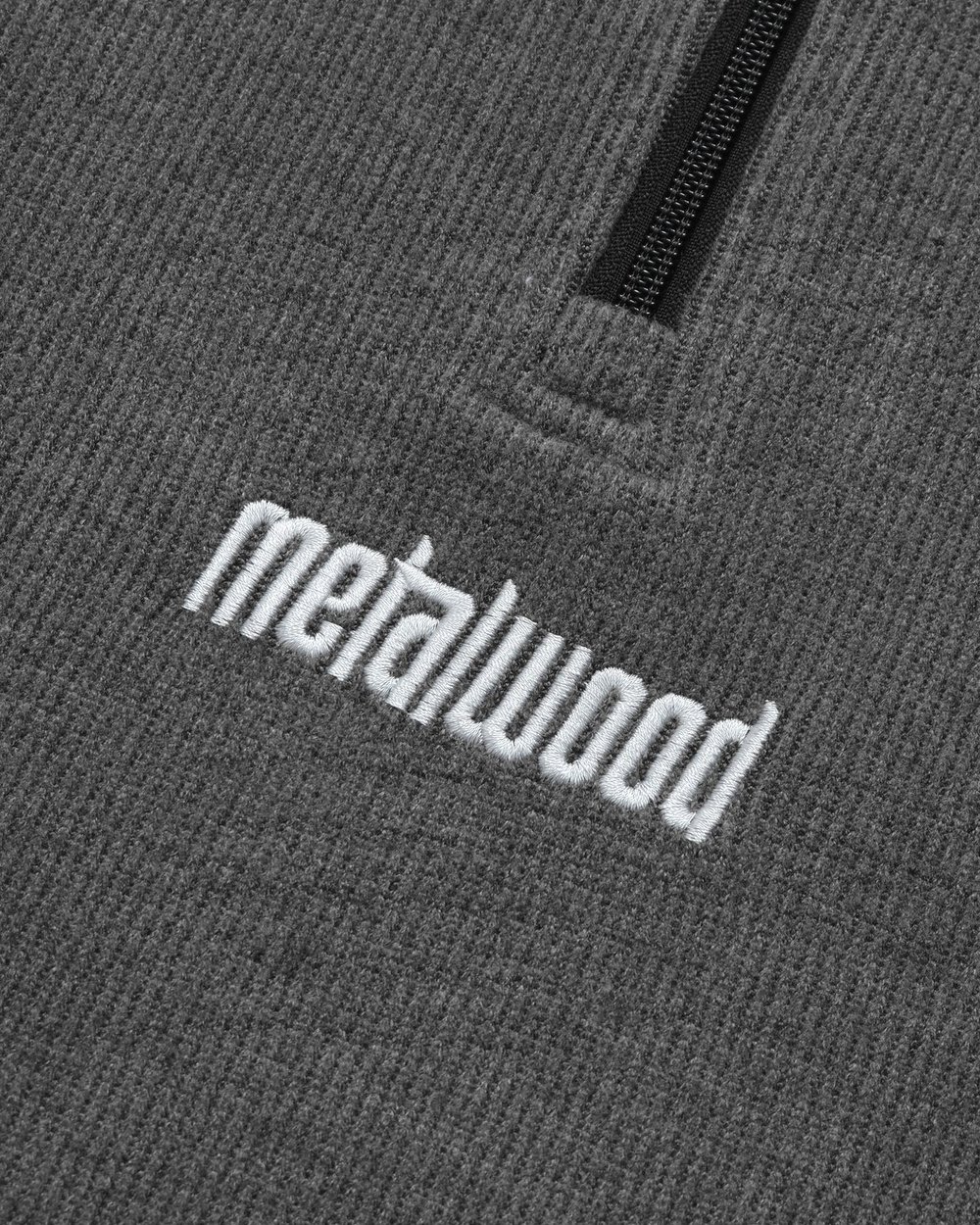 Metalwood Studio — Quarter Zip Pullover in Charcoal · view 3 of 3