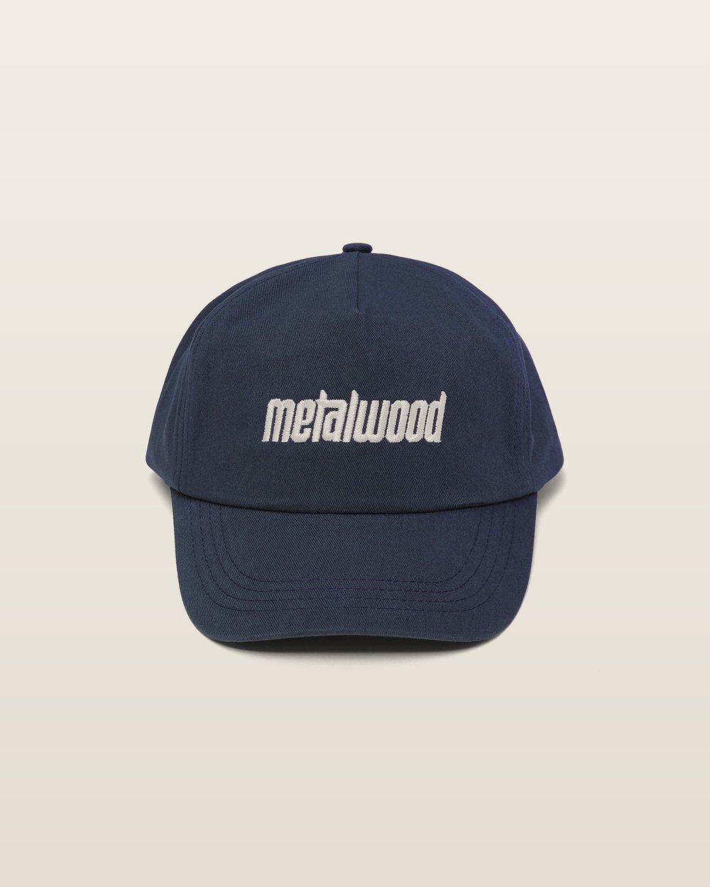 Metalwood Studio — Metal Logo 5-Panel Hat in Navy · view 1 of 2