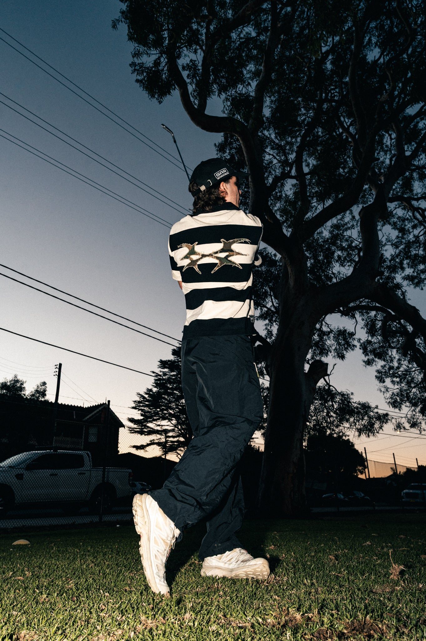 Detour Stripe Polo by Midiron, Sydney golf brand