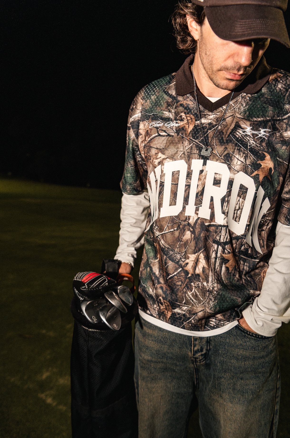 Tour Spec Polo Tree Camo by Midiron, Sydney golf brand