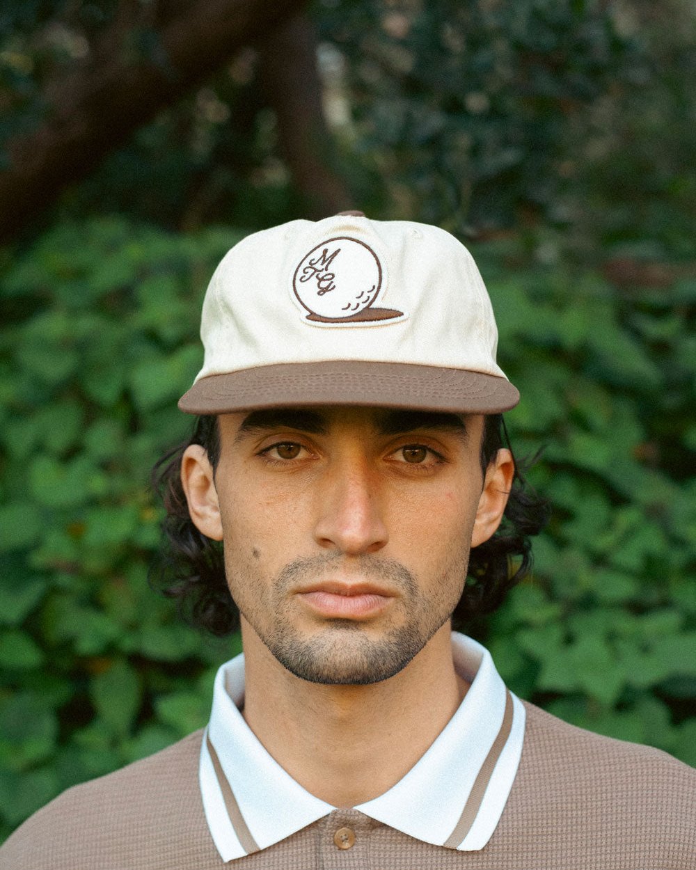 Mount Tee Golf Monoball 5 Panel Cap, Cream / Chocolate Brown &middot; view 1 of 4