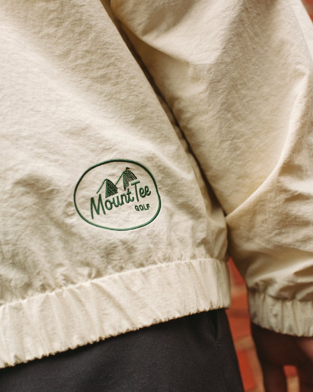 Mount Tee Golf Links Nylon Quarter Zip, Sand &middot; view 4 of 5