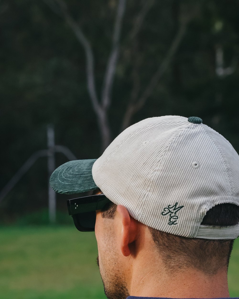 Mount Tee Golf Partners Corduroy Cap, White / Green &middot; view 2 of 2