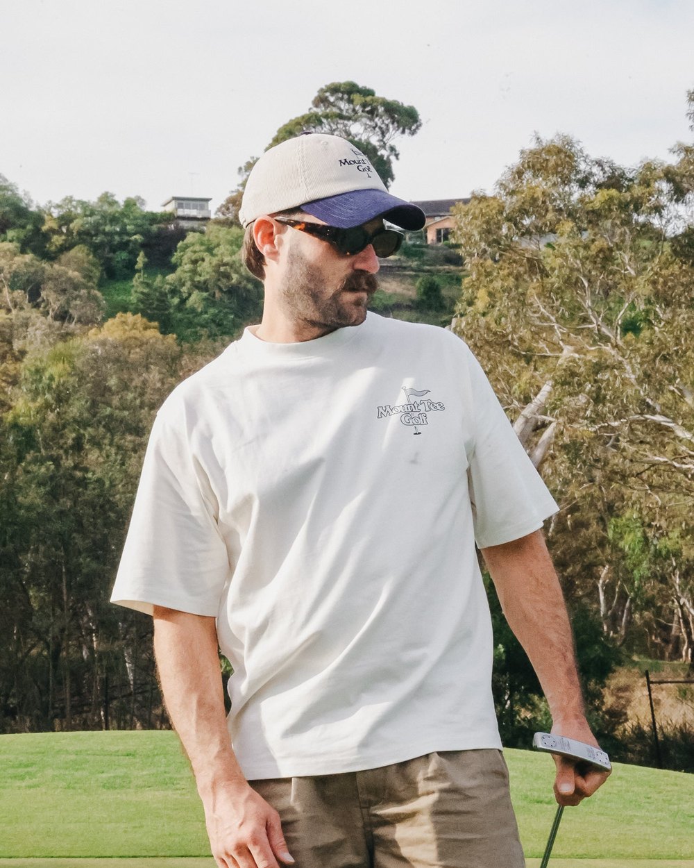 Mount Tee Golf Partners T-shirt, White / Navy &middot; view 1 of 4