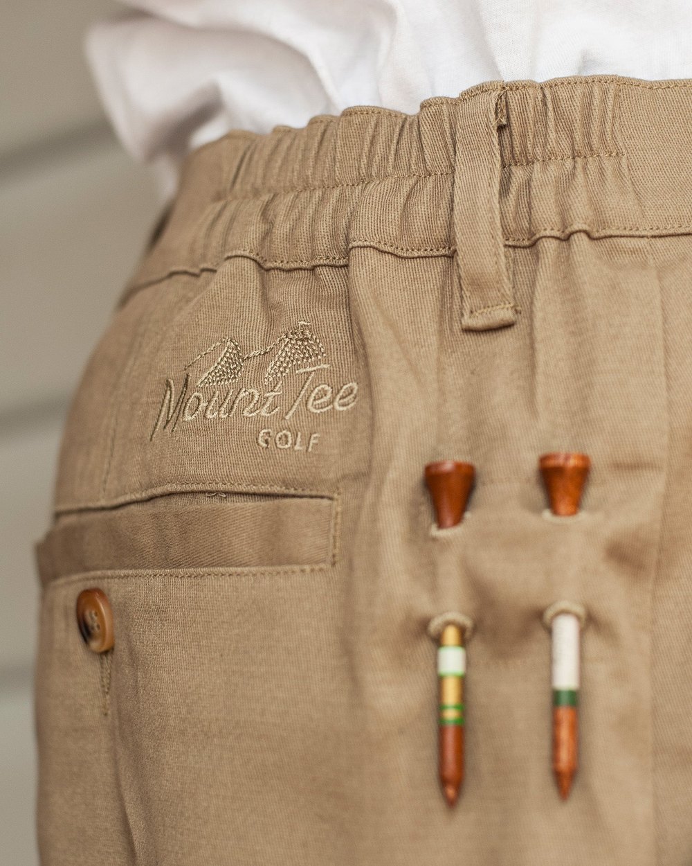 Mount Tee Golf Peninsula Pleated Shorts, Tan &middot; view 4 of 5
