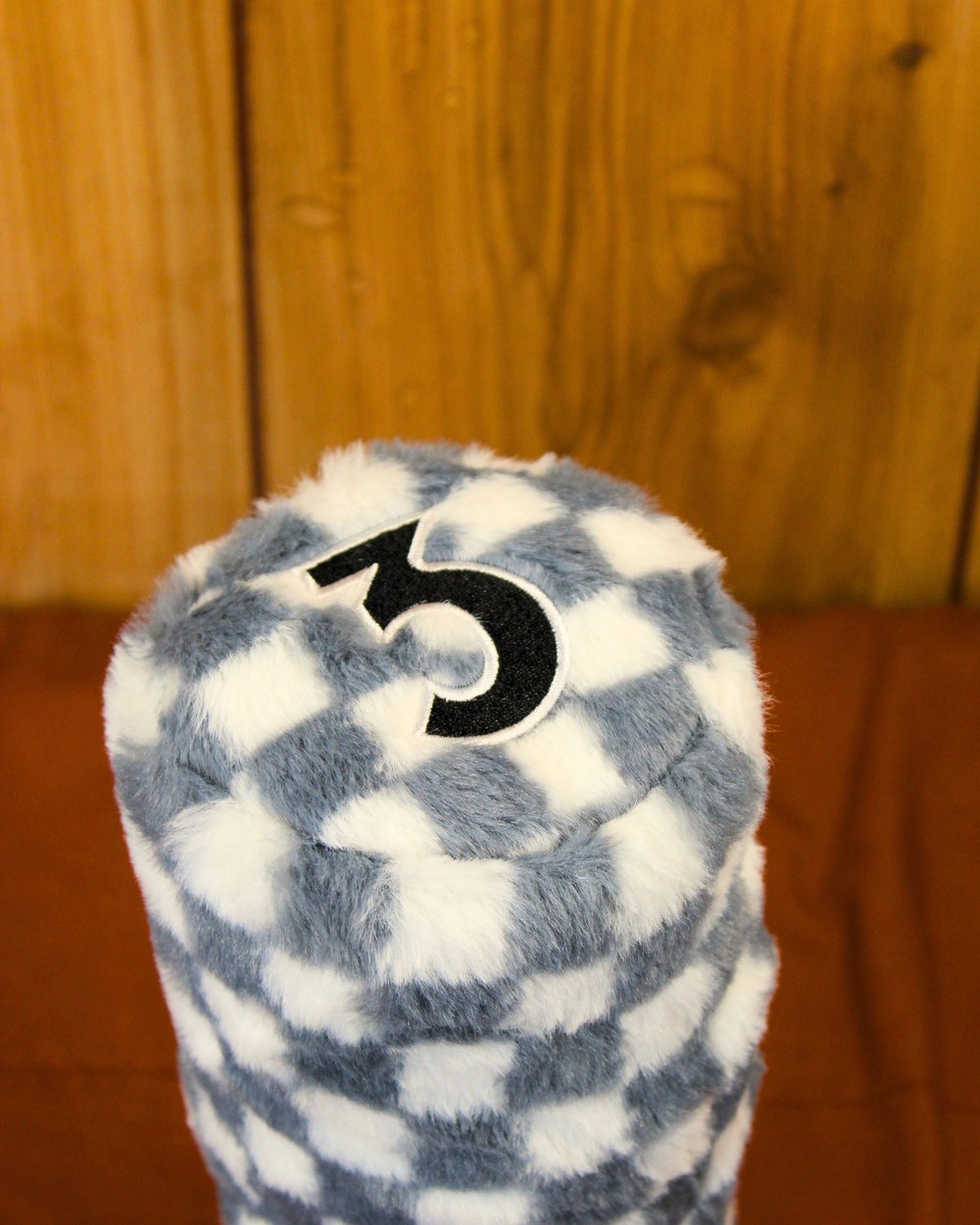 Mount Tee Golf 3 Wood Headcover, Plush Grey Checkered &middot; view 4 of 4