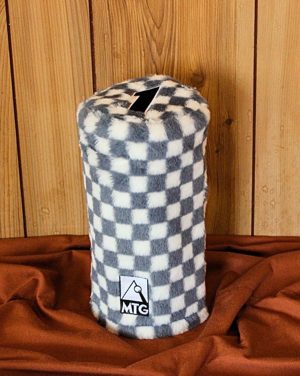 Mount Tee Golf Driver Headcover, Plush Grey Checkered &middot; view 1 of 3