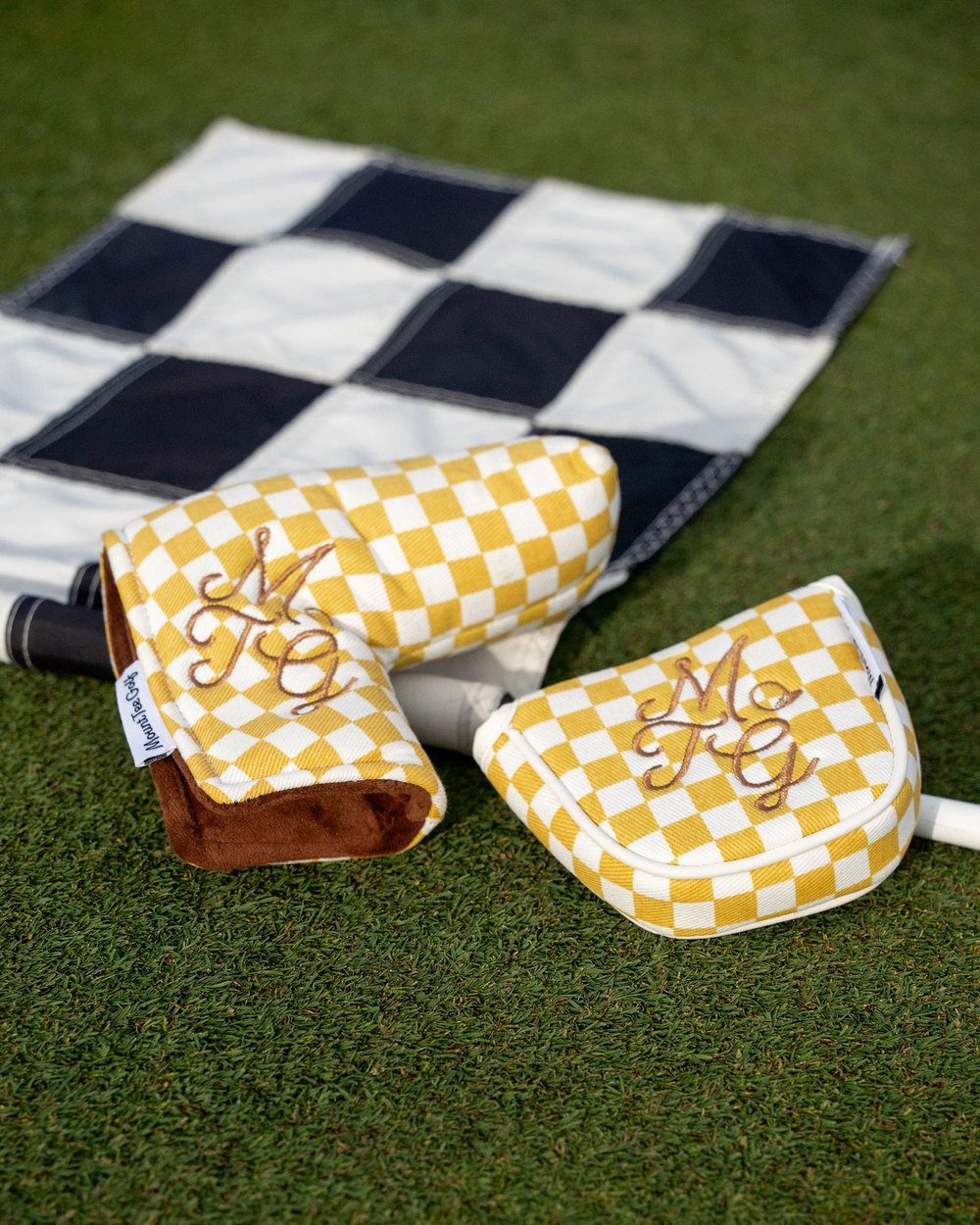 Mount Tee Golf Putter Headcover, Mustard Checkered &middot; view 1 of 5