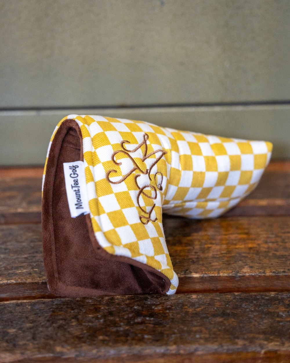 Mount Tee Golf Putter Headcover, Mustard Checkered &middot; view 3 of 5