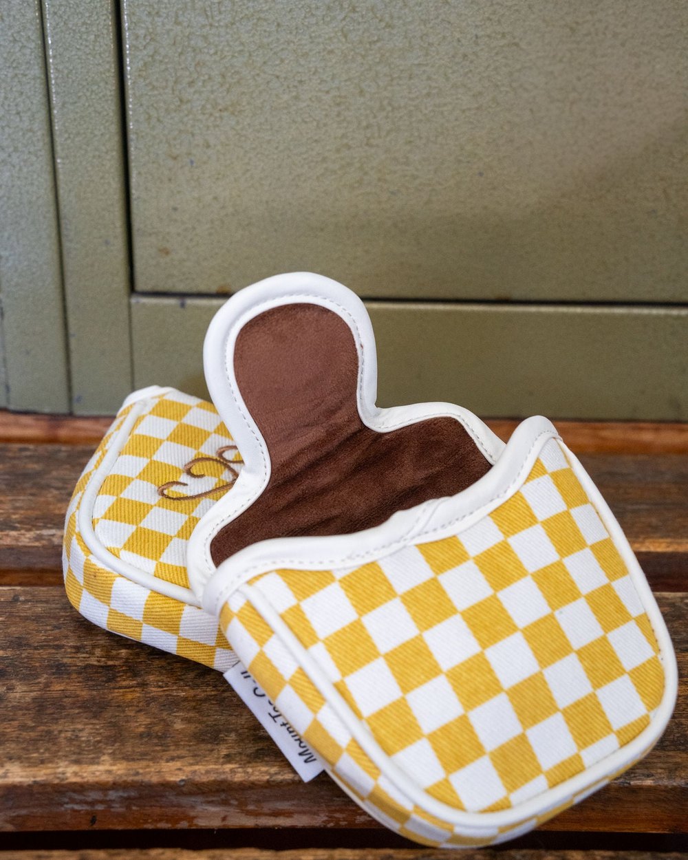 Mount Tee Golf Putter Headcover, Mustard Checkered &middot; view 4 of 5