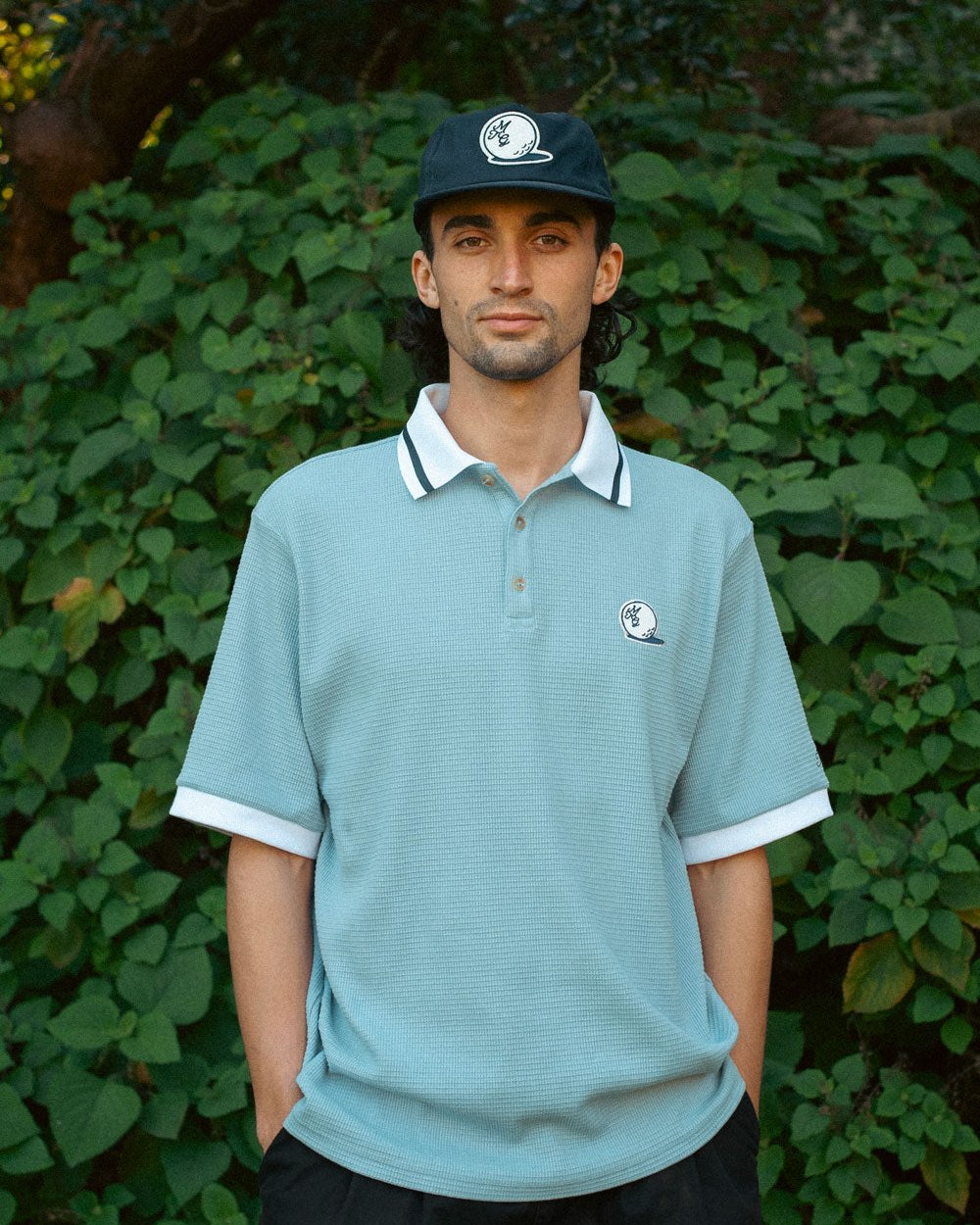 Mount Tee Golf Parklands Waffle Polo, Sky Blue &middot; view 1 of 4