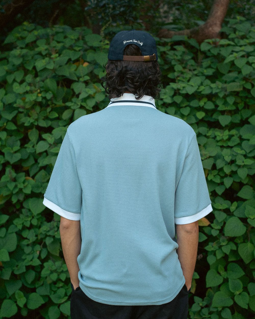 Mount Tee Golf Parklands Waffle Polo, Sky Blue &middot; view 2 of 4