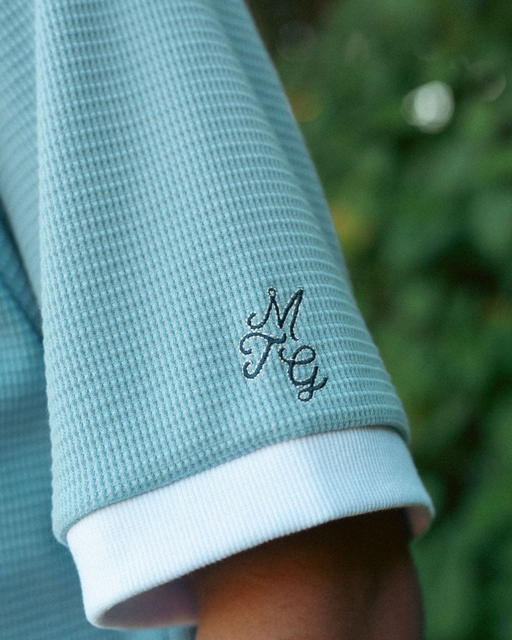 Mount Tee Golf Parklands Waffle Polo, Sky Blue &middot; view 4 of 4