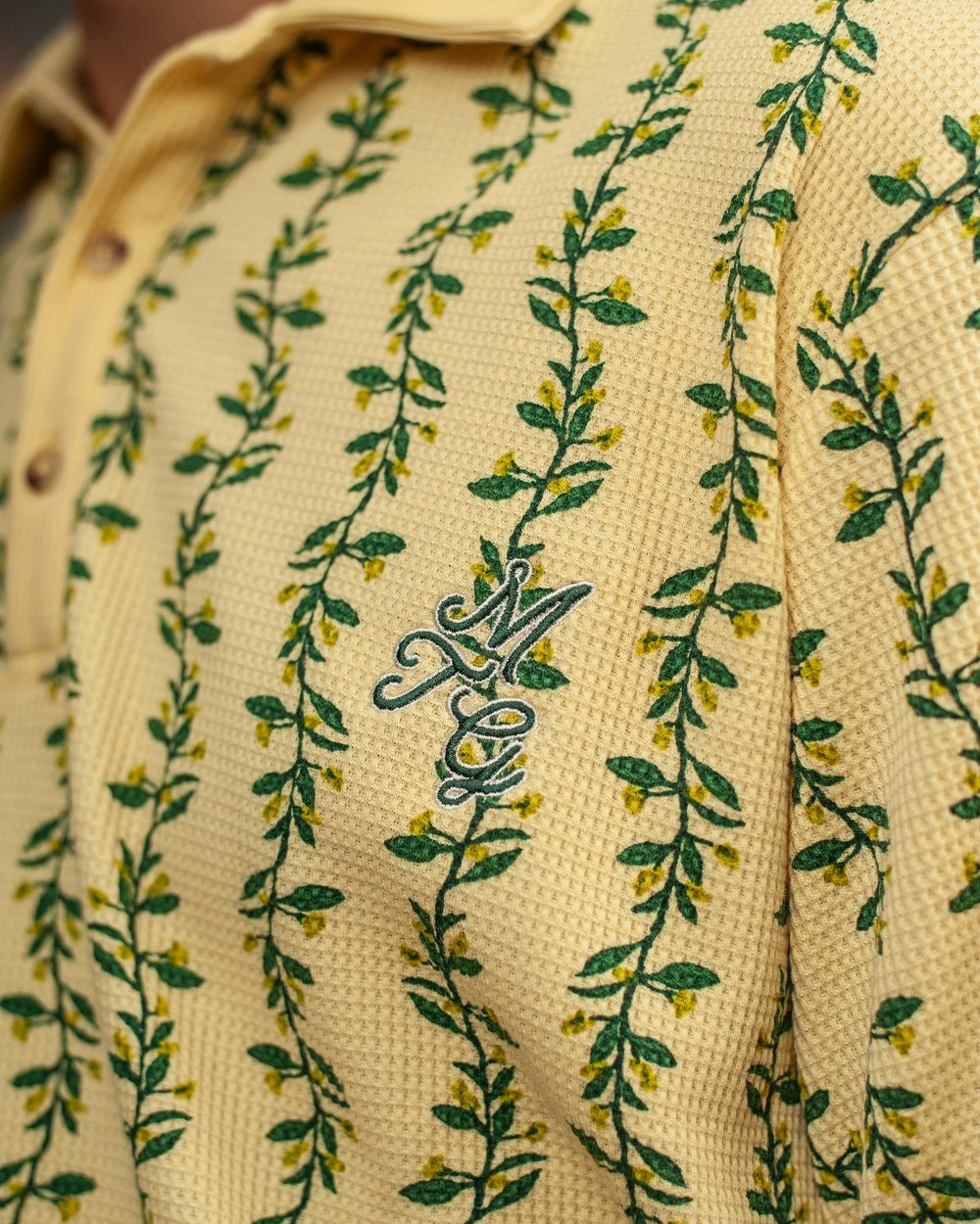 Mount Tee Golf Parklands Waffle Polo, Wattle Stripe &middot; view 3 of 4