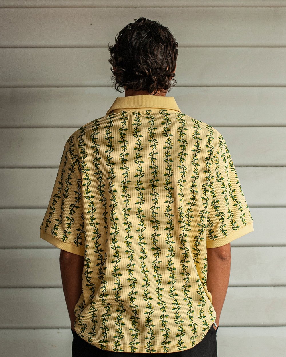 Mount Tee Golf Parklands Waffle Polo, Wattle Stripe &middot; view 4 of 4