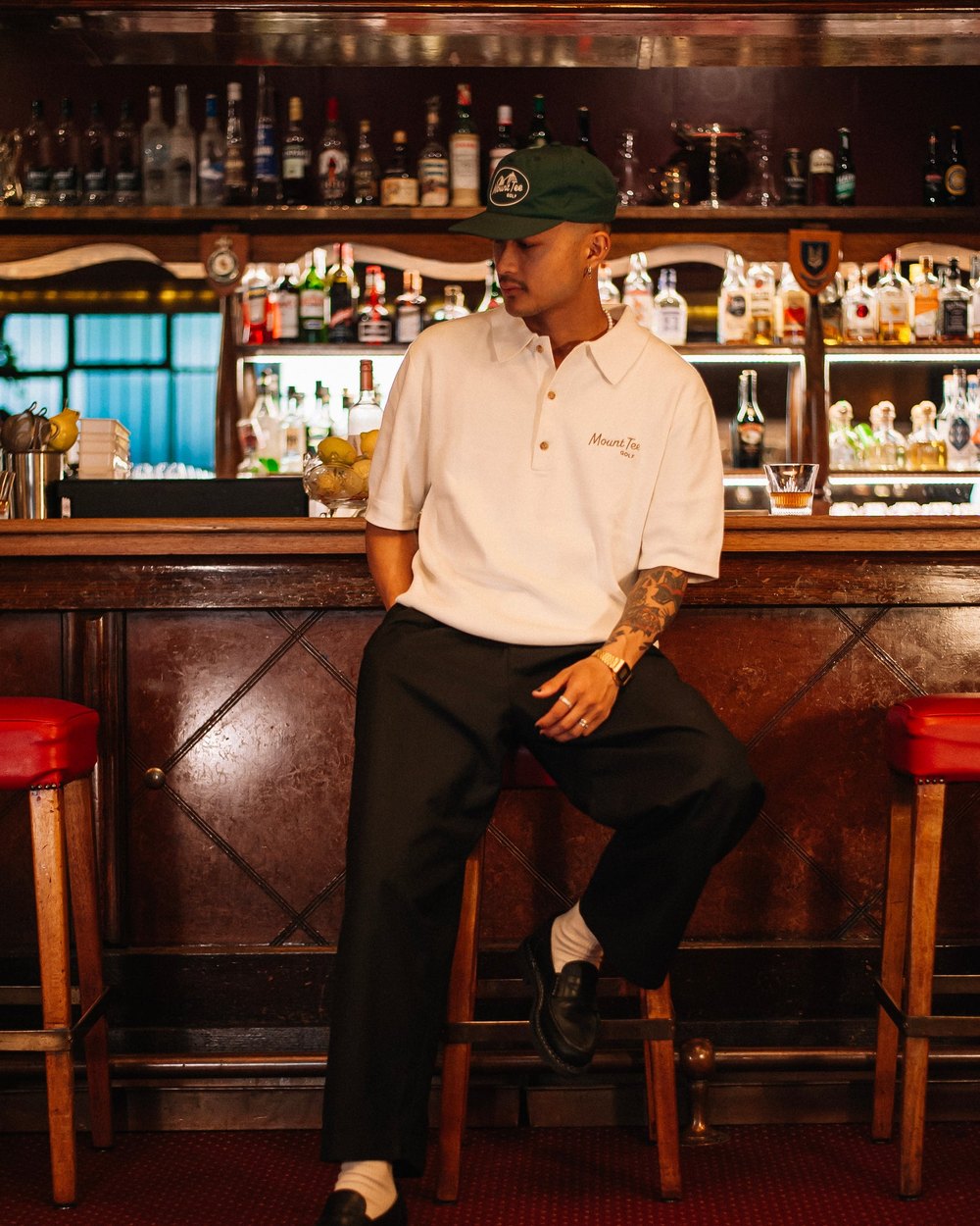 Mount Tee Golf Woodlands Knit Polo, Sand &middot; view 3 of 4