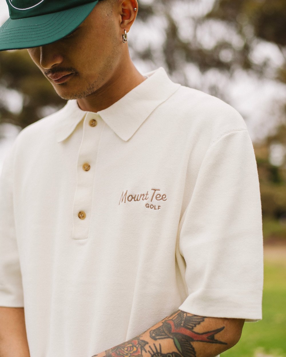 Mount Tee Golf Woodlands Knit Polo, Sand &middot; view 4 of 4