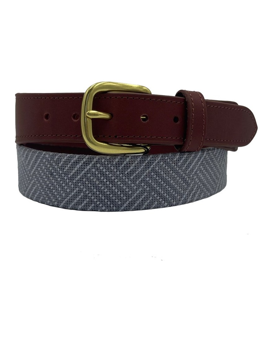 Needlepoint Texture Basketweave Steel Grey and Navy Blue · view 1 of 4