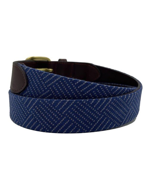 Needlepoint Texture Basketweave Steel Grey and Navy Blue · view 4 of 4